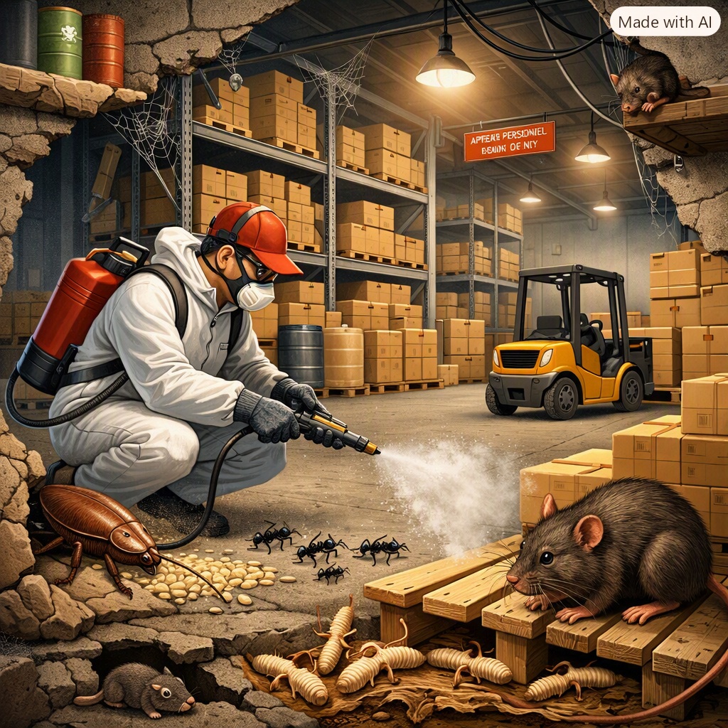 Warehouse Pest Control Where Cockroaches, Ants, and Rodents Usually Hide.